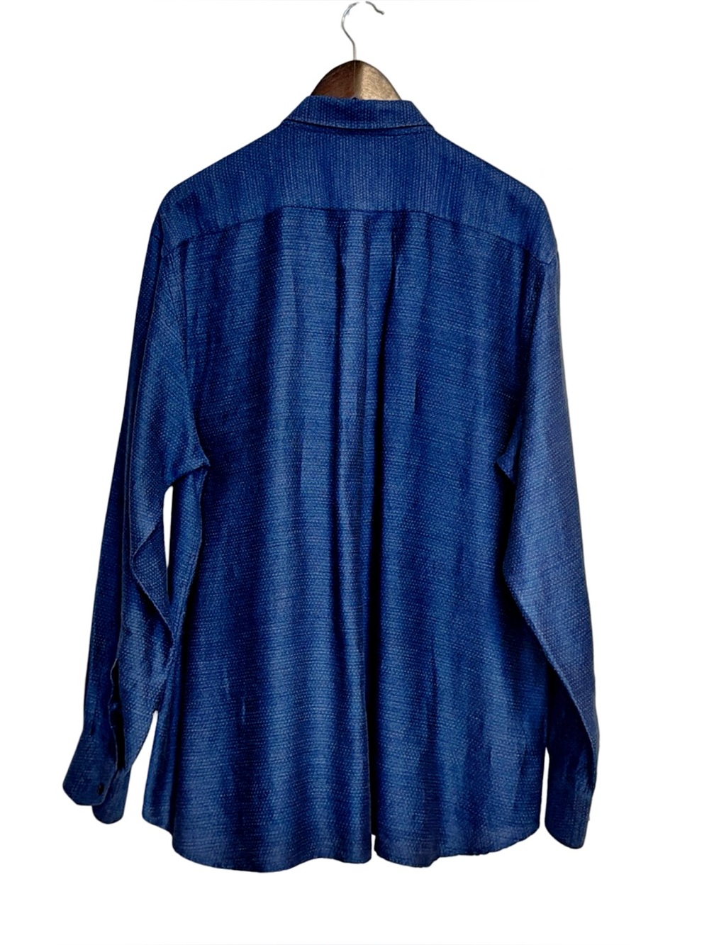 Mirto Madrid 1956 Men’s Blue Linen Cotton Shirt | Made in Spain | XXL - Picture 2 of 12